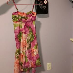 Kids floral pink dress